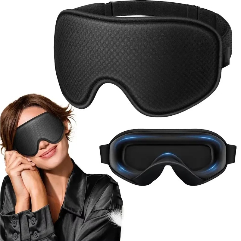 Sleep Eye Mask 3D - 3D Blackout Ademend Slaapmasker, Zacht Comfortabel