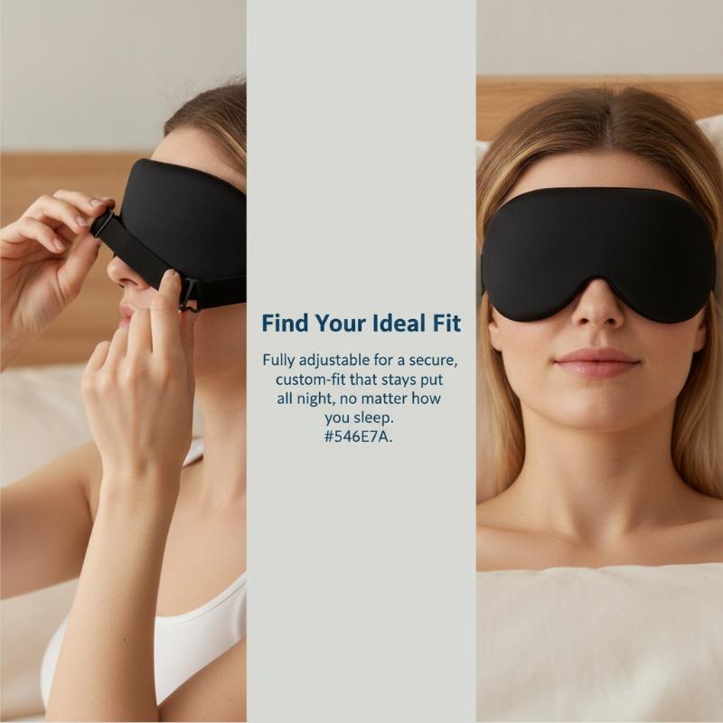 Sleep Eye Mask 3D - Zacht, ademend, drukvrij 3D-slaapmasker, volledige schaduw,
