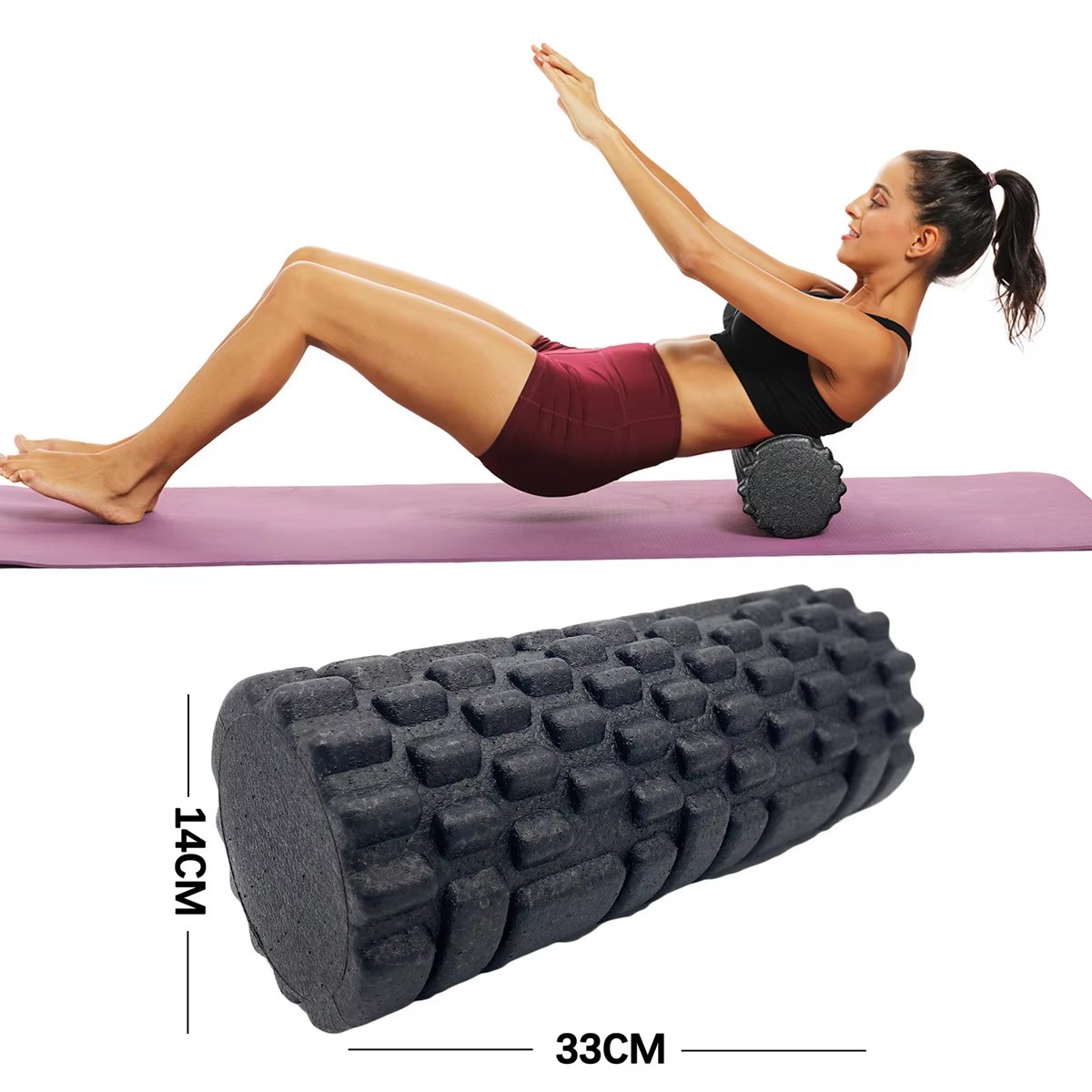 Vibrating Foam Roller - 30/33 cm Fitness Foam Roller Yoga
