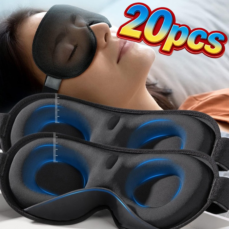 Sleep Eye Mask 3D - 3D-oogmasker Comfortabel ademend slaapmasker met neuspad