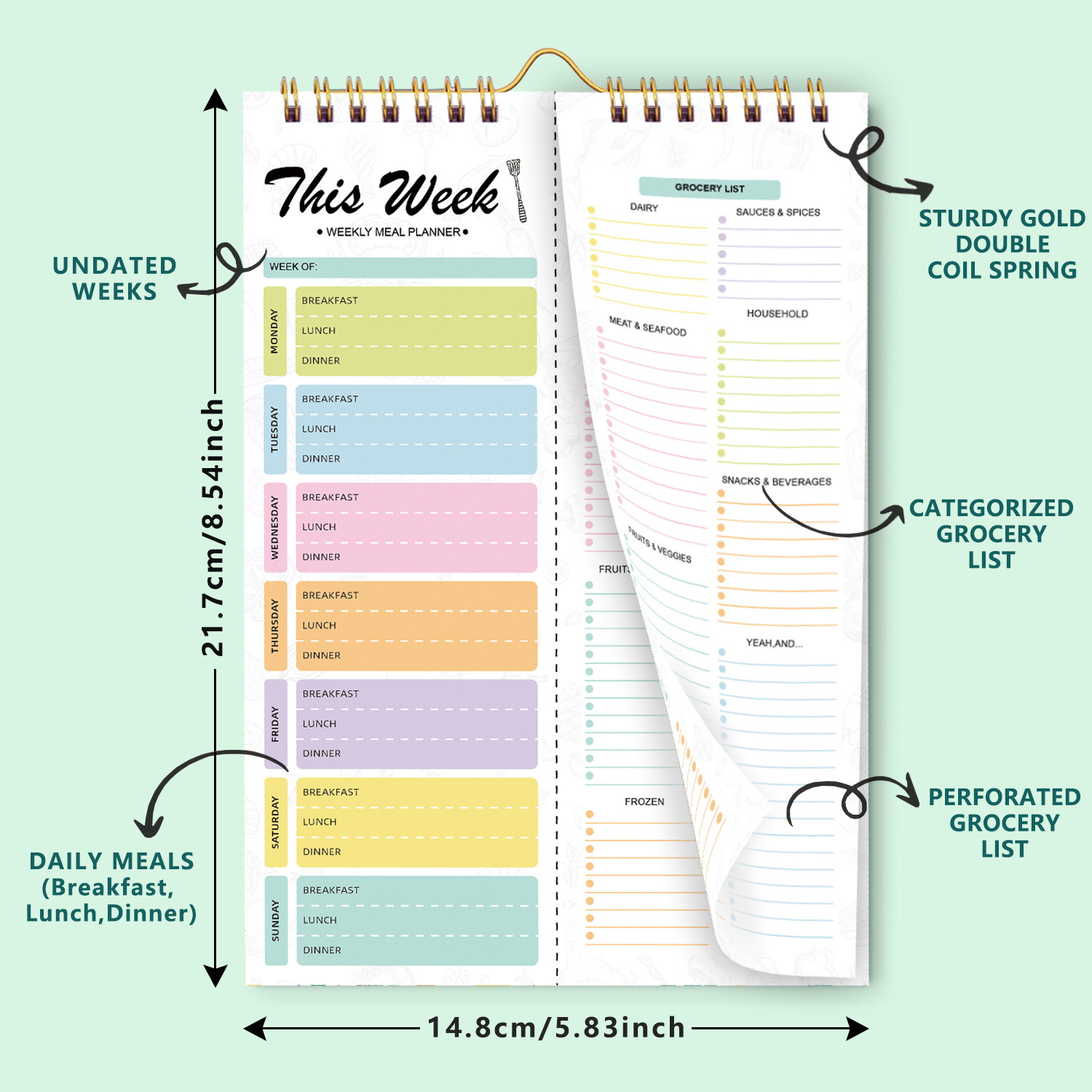 A5 spiraalvormig afscheurblok  - Fitness Journal Planner recensie en prijs